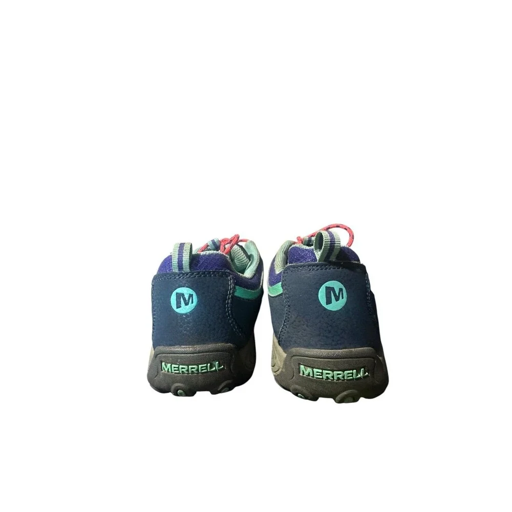 Merrell Chameleon 7 Access Mid Blue Turquoise Youth Hiking Shoes Size 4M Lace Up